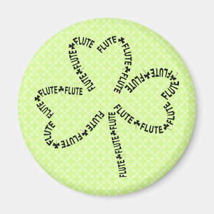Imán Shamrock de texto flauto