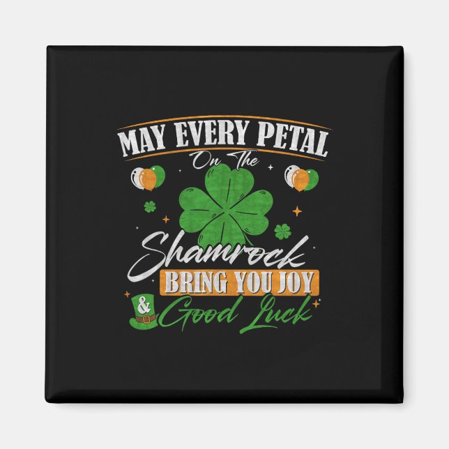 Imán Shamrock Happy St Patricks Day (Frente)