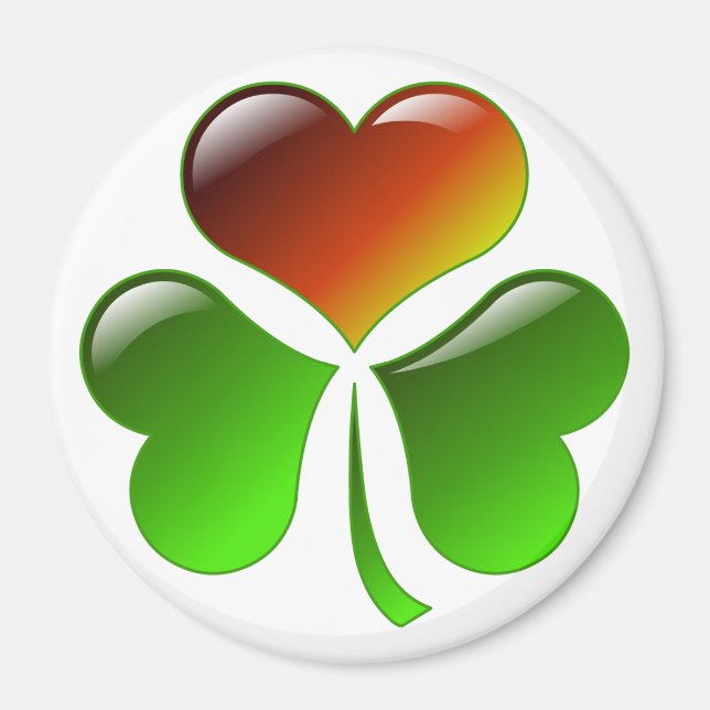 Imán Shamrock Heart (Frente)
