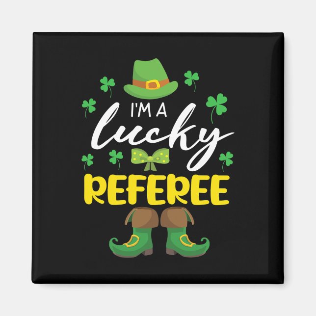 Imán Shamrock Leprechaun Body Saint Patrick Soy Una Sue (Frente)