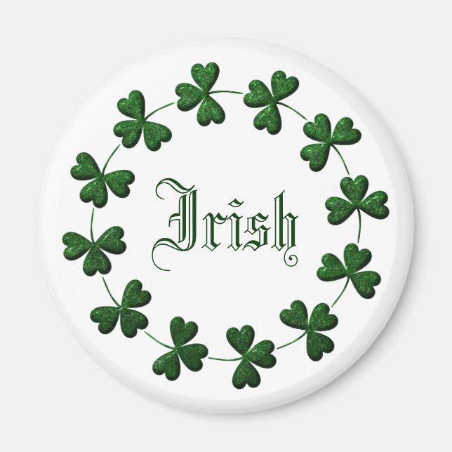 Imán Shamrock ring Irish Magnet (Frente)