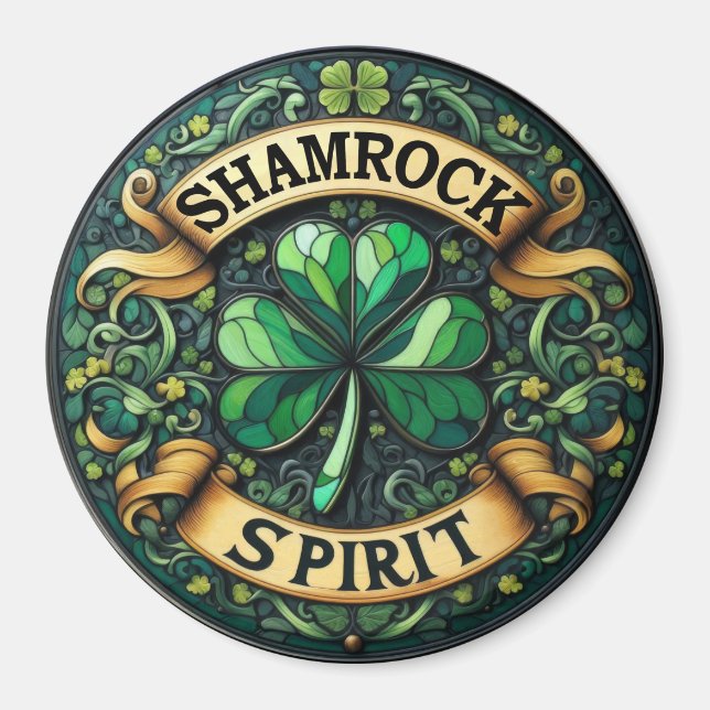 Imán Shamrock Spirit Magnet (Frente)