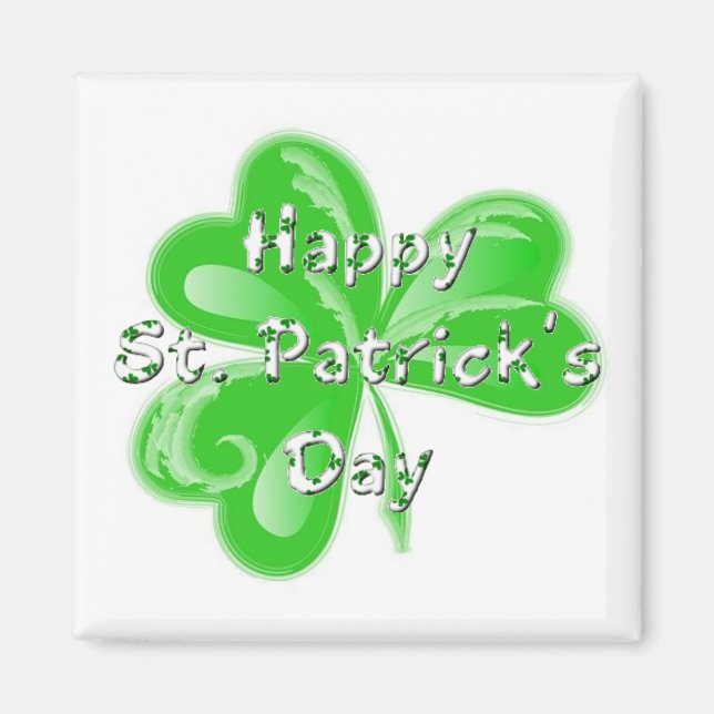 Imán Shamrock, ST. Patrick's day1 (Frente)