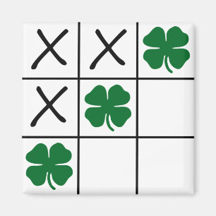 Imán Shamrock Tic Tac Toe