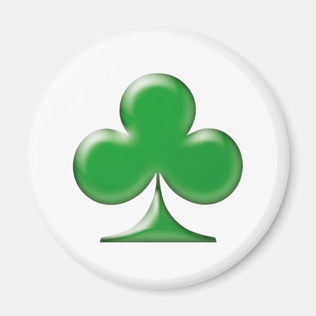 Imán Shamrock verde irlandés del Día de San Patricio (Frente)