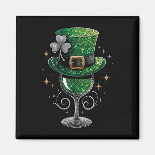 Imán Shamrock Wine Gles Bebe St Patricks Day Irlandés