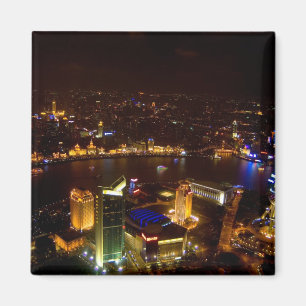 Imán Shanghái China maravilloso horizonte con moderno