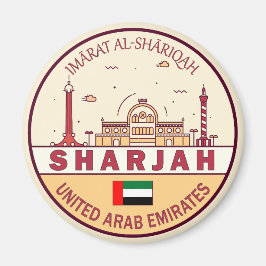 Imán Sharjah Emiratos Árabes Unidos City Skyline Emblem