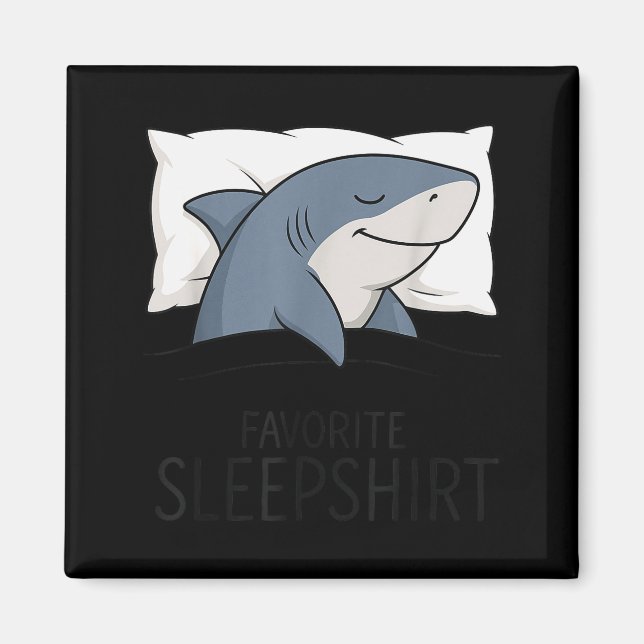 Imán Shark Favorite Sleepshirt Sleeng Pajamas Boys Girl (Frente)