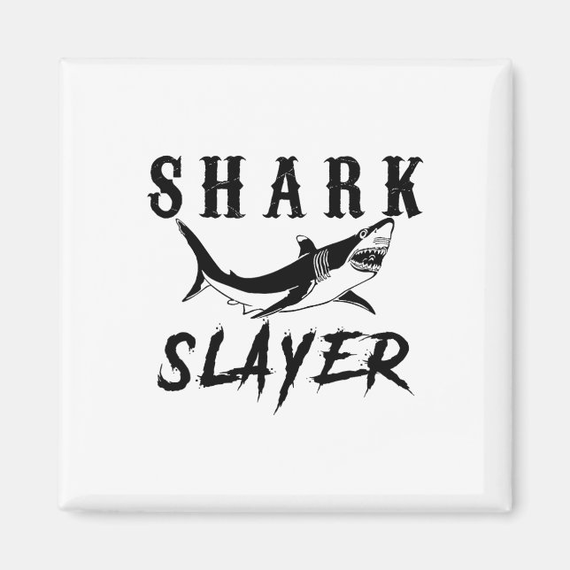 Imán Shark Slayer Shark Fishing And Salt Water Anglers  (Frente)