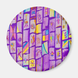 Imán Sharp Purple Bricks Magnet