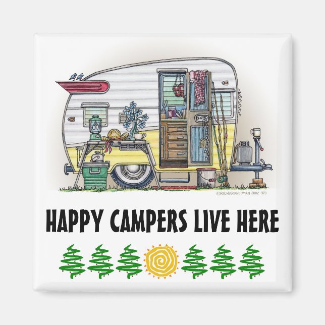 Imán Shasta Camper Trailer RV (Frente)