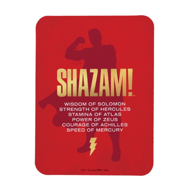 Imán ¡SHAZAM! Furia de los dioses | Silueta flexible (Vertical)