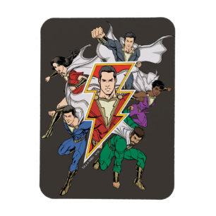Imán ¡SHAZAM! gráfico de la familia del   Shazam