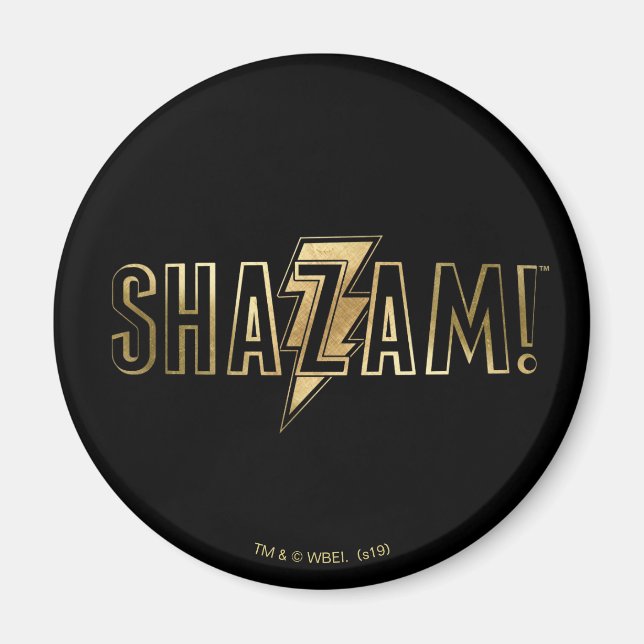 Imán ¡SHAZAM! | Logotipo de oro (Frente)