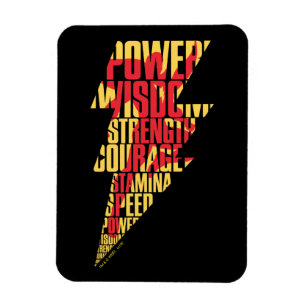 Imán ¡SHAZAM!   Shazam Abilities Lightning Graphic