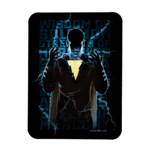 Imán ¡SHAZAM!   Shazam & Abilities Lightning Typography