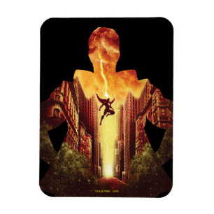 Imán ¡SHAZAM! silueta de la puesta del sol del   Shazam