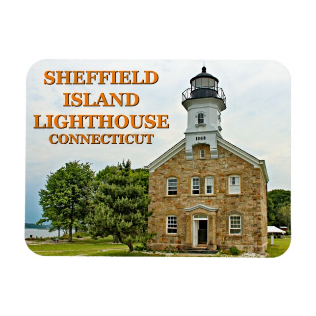 Imán Sheffield Island Lighthouse, Connecticut (Horizontal)