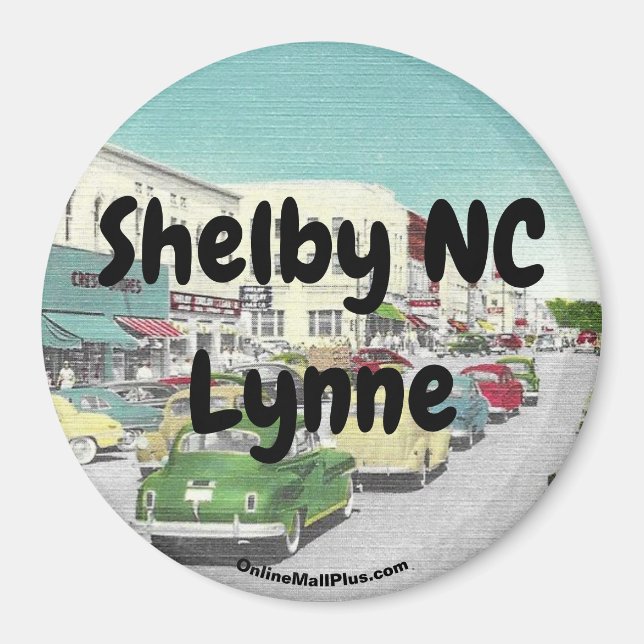 Imán Shelby NC Lynne Magnet (Frente)