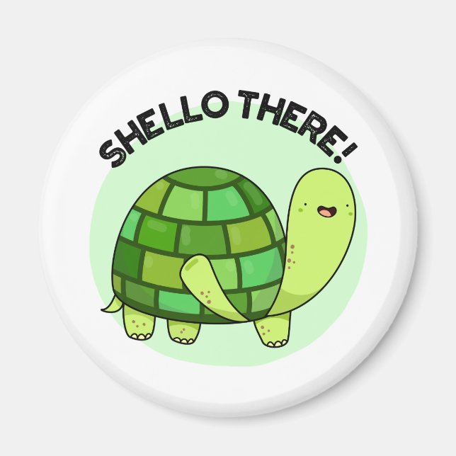 Imán Shello There Funny Tortoise Pun (Frente)