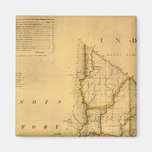 Imán Shelton y el mapa de Kensett del estado de Indiana