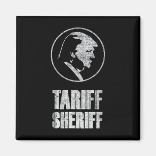 Imán Sheriff Aranceles Divertido Presidente Trump Sátir