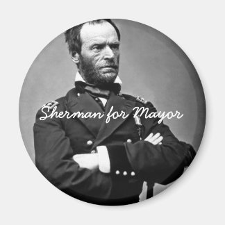 Imán Sherman para alcalde - Round Magnet