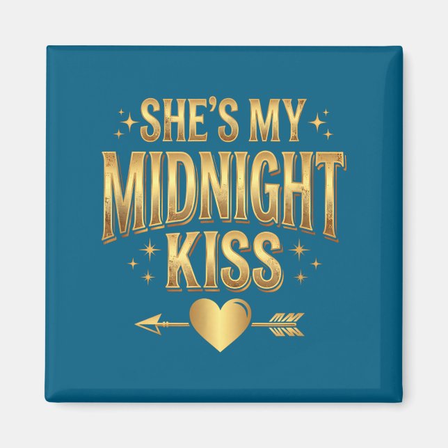 Imán She's My Midnight Kiss Happy New Year Matching Cou (Frente)