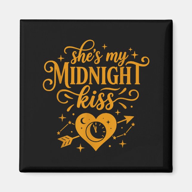 Imán She's My Midnight Kiss Happy New Year Matching Cou (Frente)