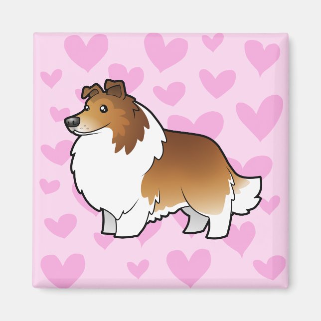 Imán Shetland Sheepdog / Collie Love (Frente)
