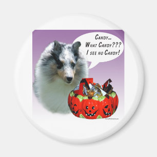 Imán Shetland Sheepdog (Merle) HalloweenCandy