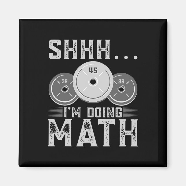 Imán Shhh estoy haciendo un entrenamiento de halterofil (Frente)