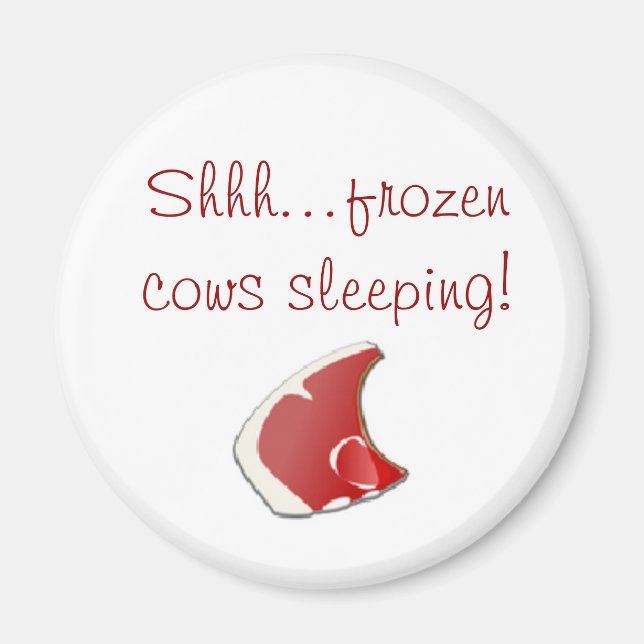 Imán Shhh...vacas congeladas durmiendo! (Frente)