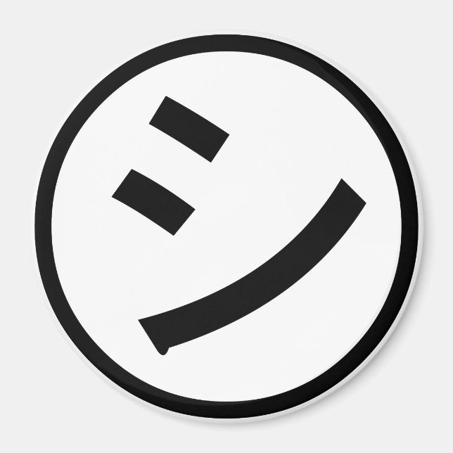 Imán ㋛ Shi Kana Katakana Emoji sonriente / Emoticon (Frente)