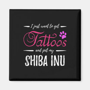 Imán Shiba Inu Perro amante Tattoo Divertido perro Mamá