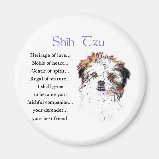 Imán Shih Tzu Lovers Regalos (Frente)