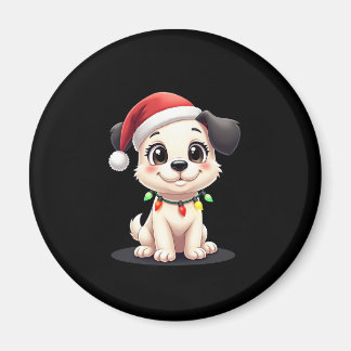 Imán Shih Tzu Santa Christmas Tree Lights Xmas Dog Love