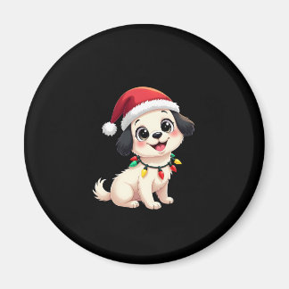 Imán Shih Tzu Santa Christmas Tree Lights Xmas Dog Love