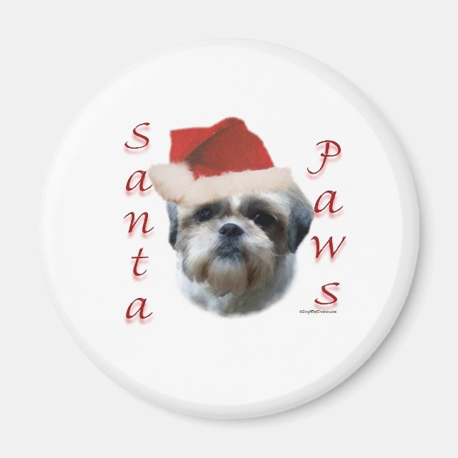 Imán Shih Tzu Santa Paws (Frente)