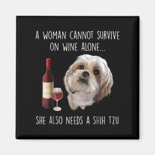 Imán Shih Tzu Una mujer no puede sobrevivir solo con