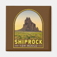 Shiprock New Mexico Retro Emblem Art Vintage