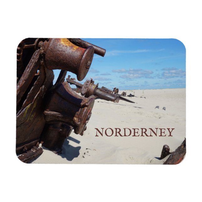 Imán Shipwreck, Isla Norderney, Frisia Oriental, Aleman (Horizontal)