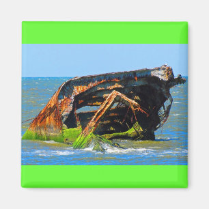 Imán Shipwrect Abstract Blue
