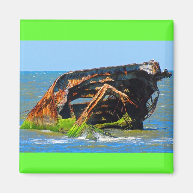 Imán Shipwrect Abstract Blue (Frente)