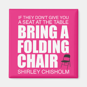 Imán Shirley Chisholm Silla plegable Rosa