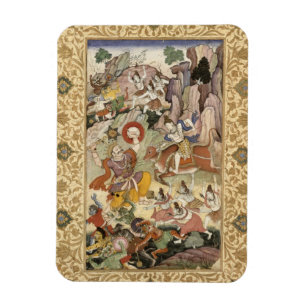 Imán Shiva que mata al demonio Andhaka, c.1585-90