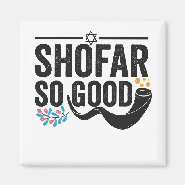 Imán Shofar Tan buen regalo de Navidad judío Hanukkah (Frente)