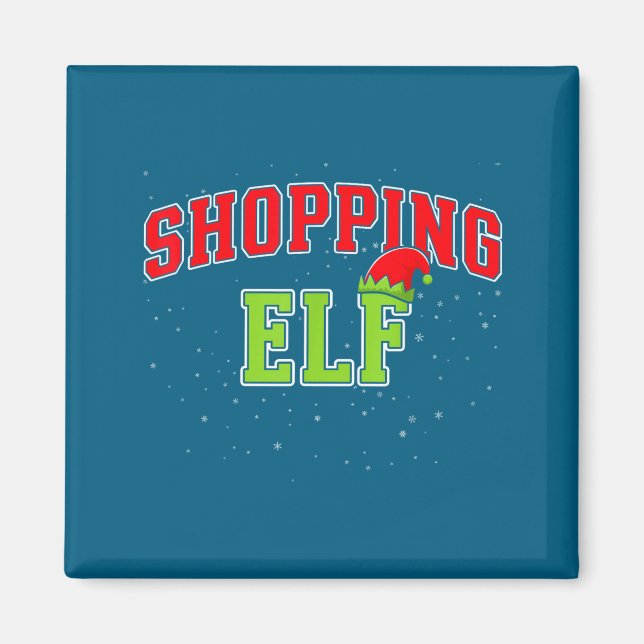 Imán Shopng Elf Christmas Family Matching Group Xmas Sh (Frente)