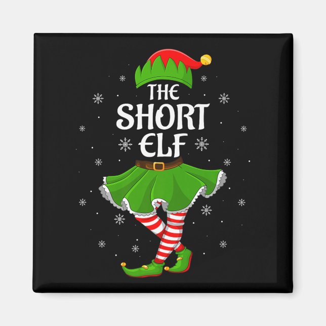 Imán Short Elf Christmas Family Girls Women Elf Squad X (Frente)